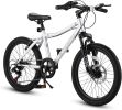 S20101 Ecarpat 20 Inch Kids Bike, Boys Girls Mountain Bike Ages 8-12, 7 Speed Teenager Children Kids' Bicycles, Front Suspension Disc U Brake, 14 Inch