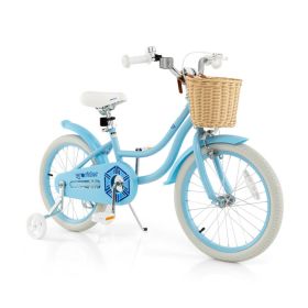 18-Inch Kids Bike with Adjustable Handlebar and Seat for 4-8 Years Old