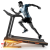 330LBS Folding Electric Treadmill Bluetooth App Walking Aerobic Training 14.8KM/ h Running LCD display 6in 3.5HP motor, tilt midsize treadmill adult m