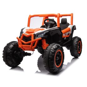 24V Ride On XXL UTV car for kid,2seater with two safety belts, Side by Side 4x4 Ride on Off-Road Truck with Parent Remote Control, Battery Powered Ele