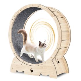 Cat Exercise Wheel for Indoor Cats, Cat Running Wheel with Carpeted Runway, Cat Sport Treadmill Wheel for Kitty's Longer Life, Fitness Weight Loss Dev