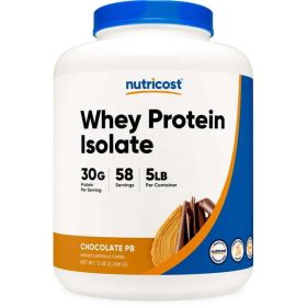 Nutricost Whey Protein Isolate (Chocolate Peanut Butter, 5 Pound) Protein Powder