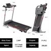 Folding Treadmill for Home with Desk - 2.5HP Compact Electric Treadmill for Running and Walking Foldable Portable Running Machine for Small Spaces Wor