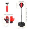 Punching Bag For Kids Junior Boxing Set Boxing Gloves Height Adjustable Free Standing Punching Ball Boxing For Kids Aged from 3 to 8Years Old