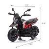 Red, Licensed Aprilia Electric Motorcycle, 6V Kids Motorcycle, Ride On Toy w/Training Wheels, LED Lights, Sounds & Music, Battery Powered Dirt Bike fo