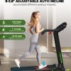 Foldable Treadmill with Incline, Folding Treadmill for Home Electric Treadmill Workout Running Machine, Handrail Controls Speed, Pulse Monitor,APP