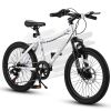 S20101 Ecarpat 20 Inch Kids Bike, Boys Girls Mountain Bike Ages 8-12, 7 Speed Teenager Children Kids' Bicycles, Front Suspension Disc U Brake, 14 Inch