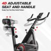 Stationary Bike 4D Adjustment Seat Spin Exercise Bikes with Adjustable Feet 260lbs Capacity Exercise Bikes(GHN980)