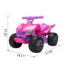 Kids Ride-on ATV, 6V Battery Powered Electric Quad Car with Music, LED Lights and Spray Device, 4 Wheeled Ride-on Toy for Toddlers Age 3-5, Rose Red