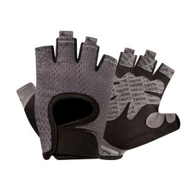 Gym Fitness Gloves Women Weight Lifting Yoga Breathable Half Finger Anti-Slip Pad Bicycle Cycling Glove Sport Exercise Equipment (Color: dark gray, size: S)