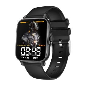 Bluetooth Smart Watch Men Heart Rate Fitness Tracker Watches IP67 Waterproof Women Smartwatch for Android IOS (Color: Black)