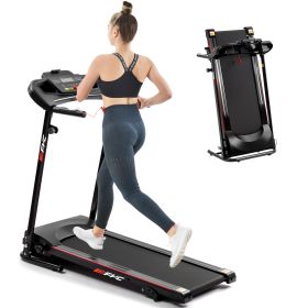 FYC Folding Treadmills for Home with Bluetooth and Incline, Portable Running Machine  Treadmills Foldable for Exercise Home Gym Fitness Walking Joggin (Color: Black)