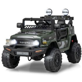 12V 7Ah Licensed Toyota FJ Cruiser Electric Car with Remote Control (Color: Camo)