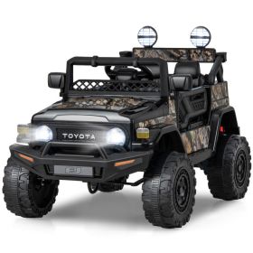 12V 7Ah Licensed Toyota FJ Cruiser Electric Car with Remote Control (Color: Black)