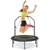 40 Inch Foldable Fitness Rebounder with Resistance Bands Adjustable Home