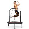 40 Inch Foldable Fitness Rebounder with Resistance Bands Adjustable Home