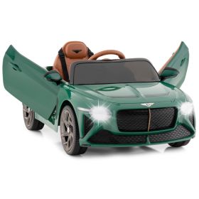 12V Battery Powered Licensed Bentley Bacalar Kids Ride-on Racer Car (Color: Green)