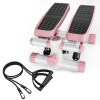 Pink Sports Stepper, Resistance belt stair Stepper 330 lb Load Mini Stepper LED Display Hydraulic Fitness Stepper Home and garage gym exercise squat a