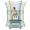 Mini Trampoline for Kids with Safety Enclosure Net and Foam Handles