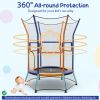 Mini Trampoline for Kids with Safety Enclosure Net and Foam Handles