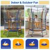 Mini Trampoline for Kids with Safety Enclosure Net and Foam Handles