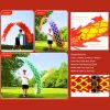 Lightweight Dragon Poi with 3D Dragon Head & Swing Rope Combo for Kids and Beginners, Flowy Dragon Ribbon Streamer Outdoor Fitness Golden Dragon Stage