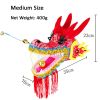 Lightweight Dragon Poi with 3D Dragon Head & Swing Rope Combo for Kids and Beginners, Flowy Dragon Ribbon Streamer Outdoor Fitness Golden Dragon Stage