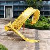 Lightweight Dragon Poi with 3D Dragon Head & Swing Rope Combo for Kids and Beginners, Flowy Dragon Ribbon Streamer Outdoor Fitness Golden Dragon Stage