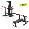 Weight bench bench Olympic bench Flat tilt position adjustment with weight stool aerobic training abdomen arm back chest and shoulder leg muscles home