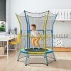 Mini Trampoline for Kids with Safety Enclosure Net and Foam Handles