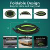 40 Inch Foldable Fitness Rebounder with Resistance Bands Adjustable Home