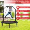 40 Inch Foldable Fitness Rebounder with Resistance Bands Adjustable Home