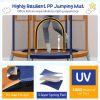 Mini Trampoline for Kids with Safety Enclosure Net and Foam Handles