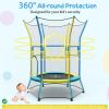 Mini Trampoline for Kids with Safety Enclosure Net and Foam Handles