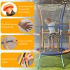 Mini Trampoline for Kids with Safety Enclosure Net and Foam Handles