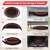 40 Inch Foldable Fitness Rebounder with Resistance Bands Adjustable Home