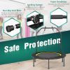 40 Inch Foldable Fitness Rebounder with Resistance Bands Adjustable Home