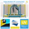 Mini Trampoline for Kids with Safety Enclosure Net and Foam Handles