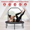 40 Inch Foldable Fitness Rebounder with Resistance Bands Adjustable Home