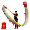 Lightweight Dragon Poi with 3D Dragon Head & Swing Rope Combo for Kids and Beginners, Flowy Dragon Ribbon Streamer Outdoor Fitness Golden Dragon Stage