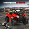 6V Kids ATV Quad Electric Ride On Car with LED Light and MP3