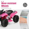 6V Kids ATV Quad Electric Ride On Car with LED Light and MP3